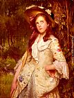 Shepherdess Canvas Paintings - The Young Shepherdess
